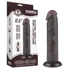   Lovetoy Sliding-Skin - dildo realistico doppio strato con ventosa 20cm marrone