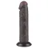 Lovetoy Sliding-Skin - dildo realistico doppio strato con ventosa 20cm marrone