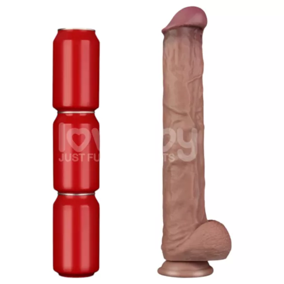 Lovetoy - dildo realistico XXL - doppio strato - 36,5 cm - color carne