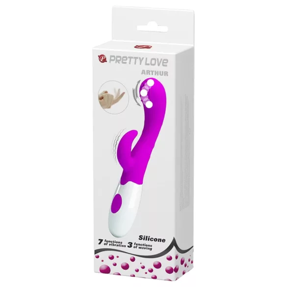Pretty Love Arthur - vibratore punto G testa mobile - silicone viola