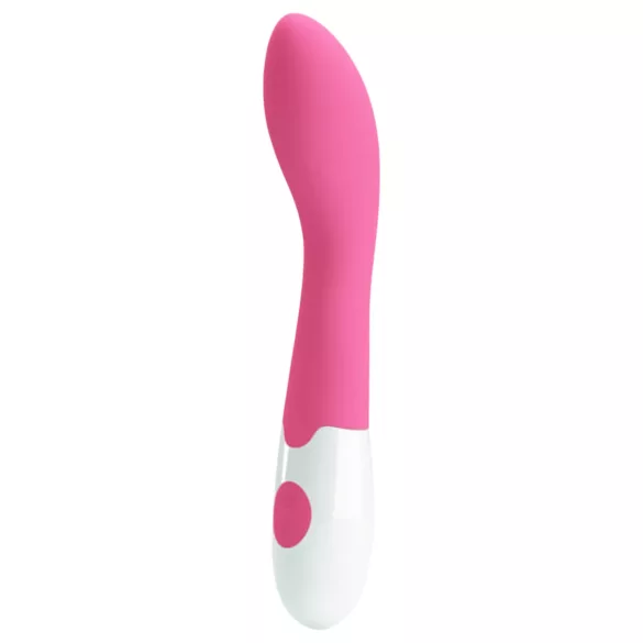 Pretty Love Bishop - vibratore punto G impermeabile - silicone rosa bianco