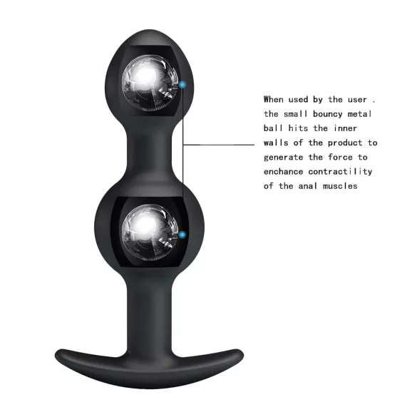 Pretty Love - dildo anale con pallina interna - nero