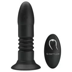 Pretty Love - vibratore anale a spinta - silicone nero