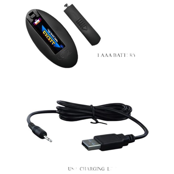 Pretty Love - vibratore anale a spinta - silicone nero