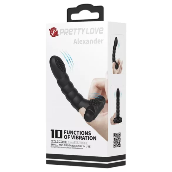 Pretty Love Alexander - vibratore da dito stimolante - nero