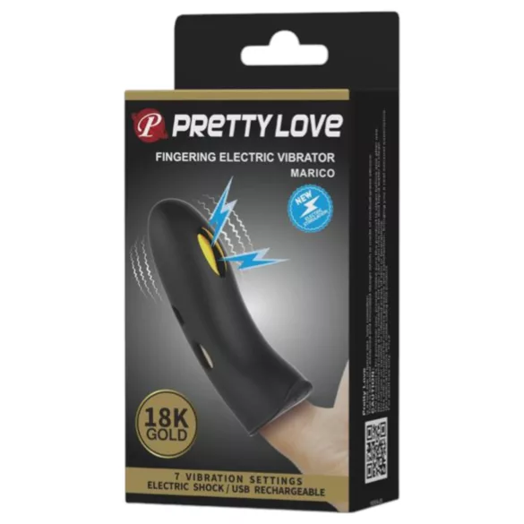 Pretty Love Marico - vibratore da dito elettrostimolatore - nero