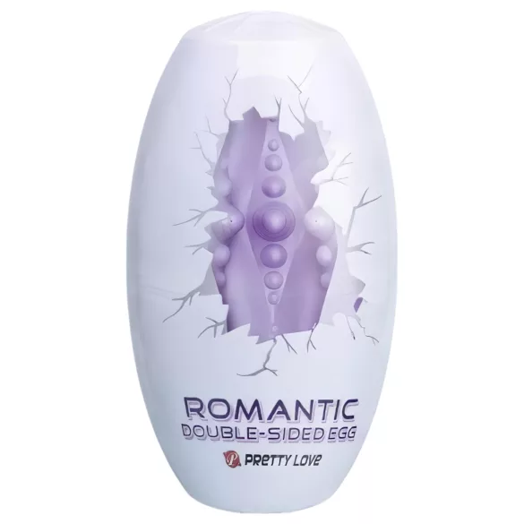 Pretty Love Romantic - masturbatore a forma di uovo - silicone viola - 1 pezzo