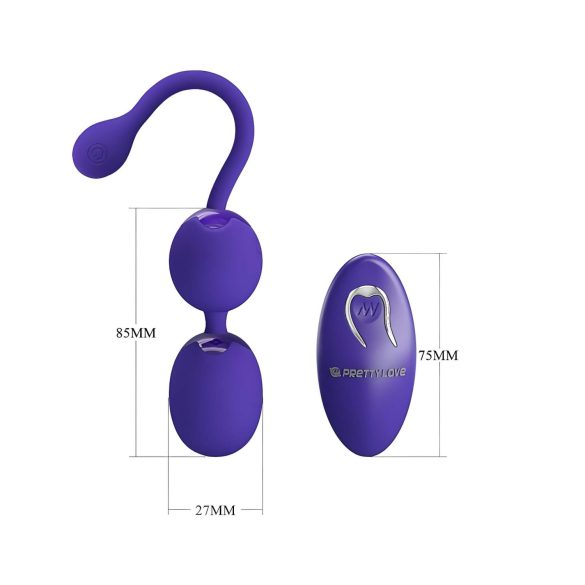 Pretty Love Willie Youth - pallina vaginale con telecomando - silicone viola