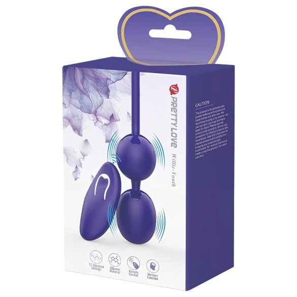 Pretty Love Willie Youth - pallina vaginale con telecomando - silicone viola