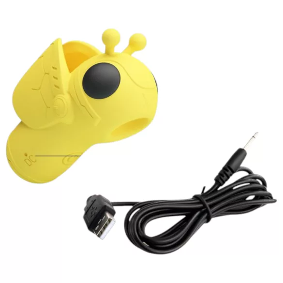 Pretty Love Magic Bee - vibratore da dito clitorideo - silicone giallo