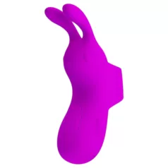   Pretty Love Bunny - mini vibratore da dito con orecchie - silicone viola