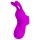 Pretty Love Bunny - mini vibratore da dito con orecchie - silicone viola