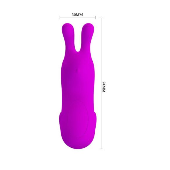 Pretty Love Bunny - mini vibratore da dito con orecchie - silicone viola