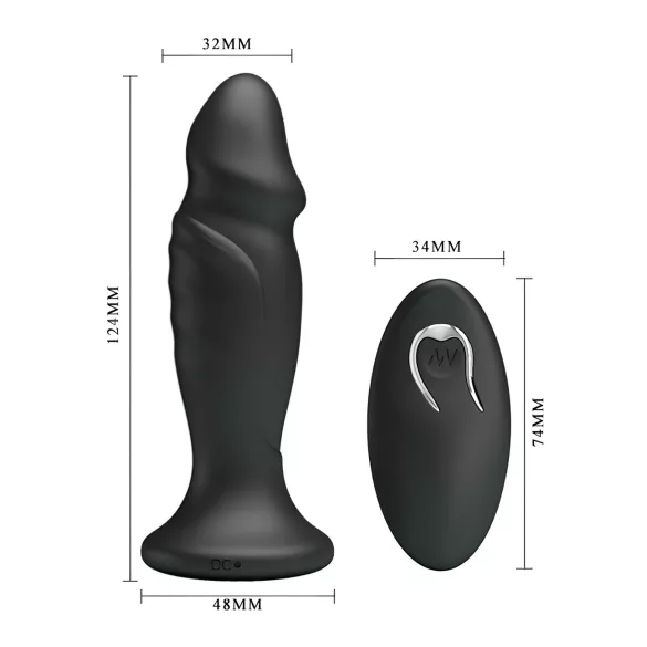 MR. PLAY - vibratore anale ricaricabile telecomandato - nero