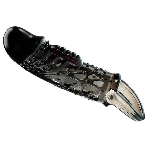 Pretty Love Cecelia - guaina vibrante per pene con anello (nero)