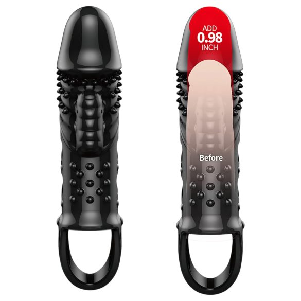 Pretty Love Cecelia - guaina pene vibrante con anello - nero