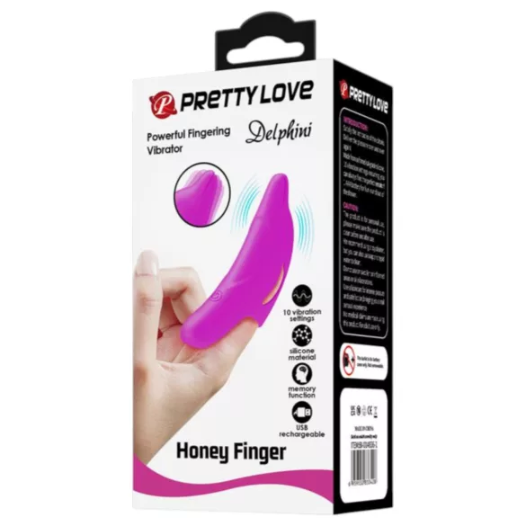 Pretty Love Delphini - mini vibratore da dito a forma di delfino - viola
