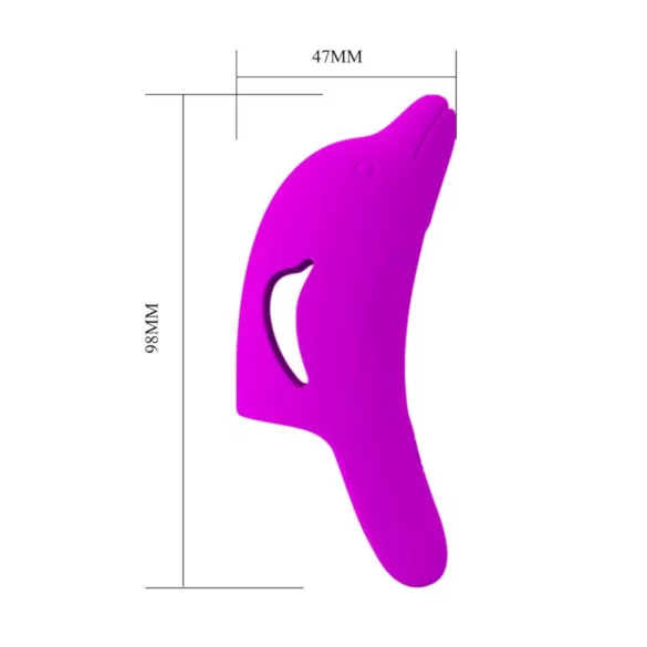 Pretty Love Delphini - mini vibratore da dito a forma di delfino - viola