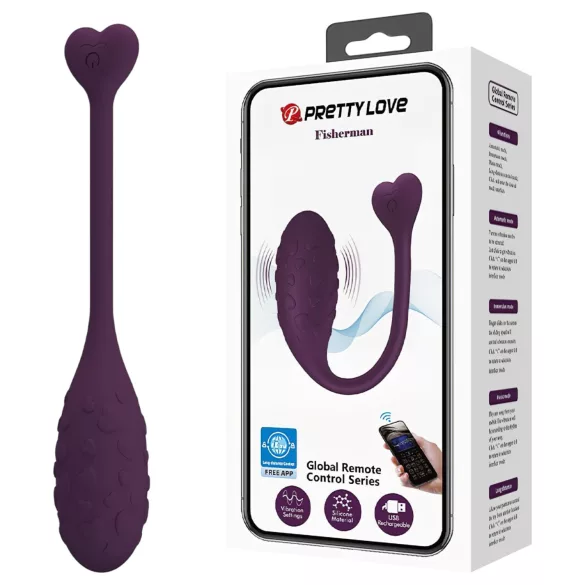 Pretty Love Fisherman - intelligente ovetto vibrante (viola)