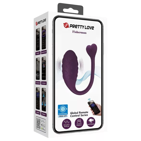 Pretty Love Fisherman - intelligente ovetto vibrante (viola)