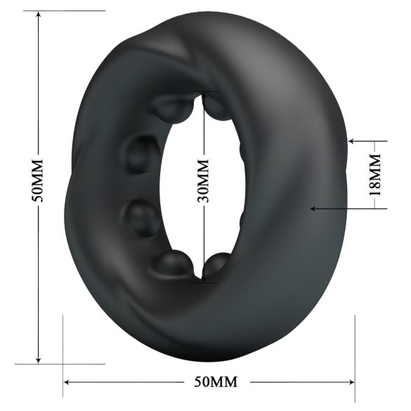 Crazy Bull - anello fallico stimolante - nero