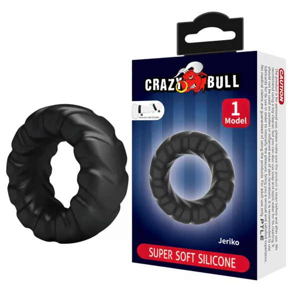 Crazy Bull - anello fallico extra resistente - silicone nero