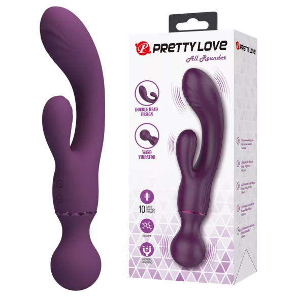 Pretty Love All Rounder - vibratore doppio per punto G e clitoride (viola)