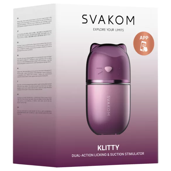 Svakom Klitty - Stimolatore clitorideo succhiante e leccante controllato da app