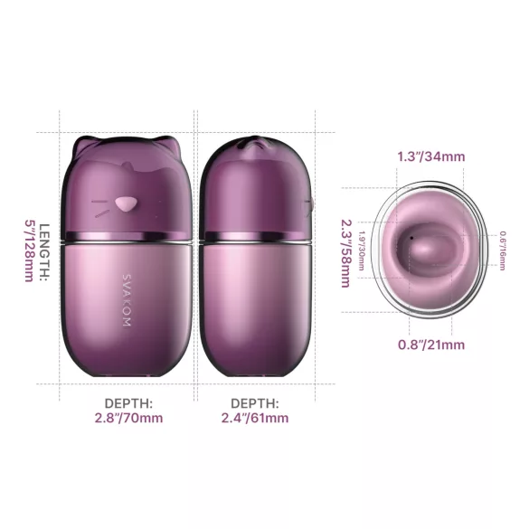 Svakom Klitty - Stimolatore clitorideo succhiante e leccante controllato da app