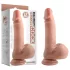 Dual Density - dildo realistico con ventosa e testicoli - 18cm color naturale