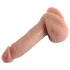 Dual Density - dildo realistico con ventosa e testicoli - 18cm color naturale