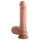 Dildo realistico a doppia densità con testicoli e ventosa - 20 cm (color carne)
