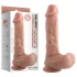 Dildo realistico a doppia densità con testicoli e ventosa - 20 cm (color carne)