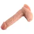 Dildo realistico a doppia densità con testicoli e ventosa - 20 cm (color carne)