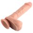 Doppia Densità - Dildo realistico con ventosa e testicoli - 20 cm (naturale)
