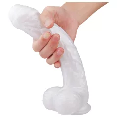   Sex HD Martin - dildo realistico con testicoli e ventosa - bianco