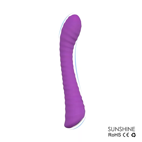 Sex HD Sunshine - vibratore punto G ricaricabile ondulato - silicone viola