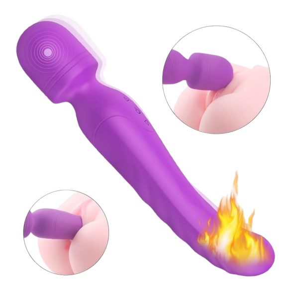 Vibratore Iris HD - doppio motore riscaldante (viola)