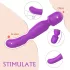 Sex HD Iris - vibratore massaggiante riscaldante 2 motori silicone viola
