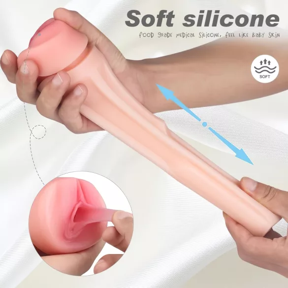 Sex HD Marcus - masturbatore realistico con vagina in custodia - nero/naturale
