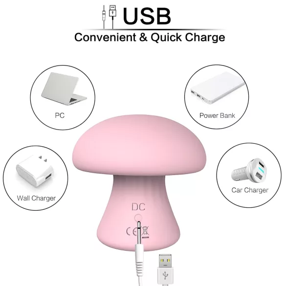 Magic Mushroom - massaggiatore viso ricaricabile (rosa)