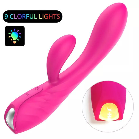 Sex HD Muses - vibratore riscaldante ricaricabile impermeabile silicone rosa
