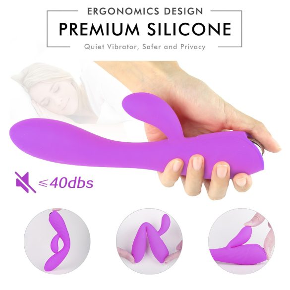 Sex HD Muses - vibratore ricaricabile impermeabile - silicone viola