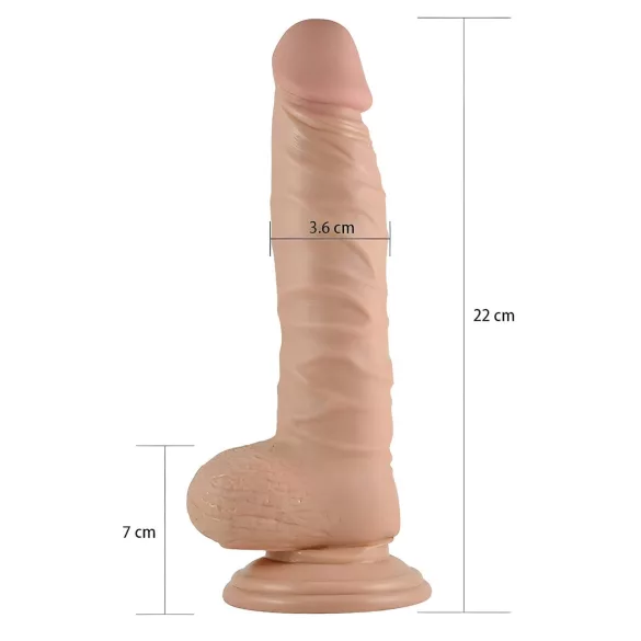 Lovetoy Real Extreme - dildo con ventosa - realistico - 21cm - color carne