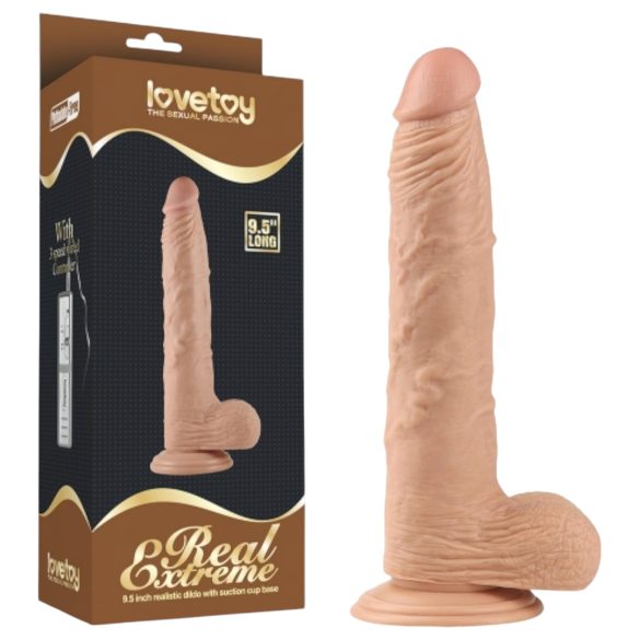 Lovetoy Real Extreme - dildo realistico con ventosa - 24 cm