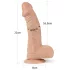 Lovetoy Real Extreme - dildo con ventosa - 23 cm (color carne)
