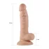 Real Extreme - dildo con ventosa e testicoli per il punto G - 19 cm (color carne)