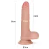 Lovetoy Nature Cock - dildo realistico doppio strato - 18 cm colore naturale