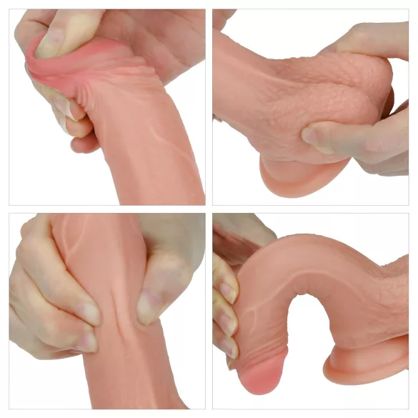 Lovetoy Nature Cock - dildo realistico doppio strato - 18 cm colore naturale