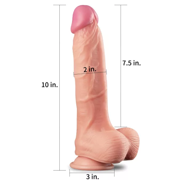 Lovetoy Nature Cock - dildo realistico doppio strato - 25cm - color pelle